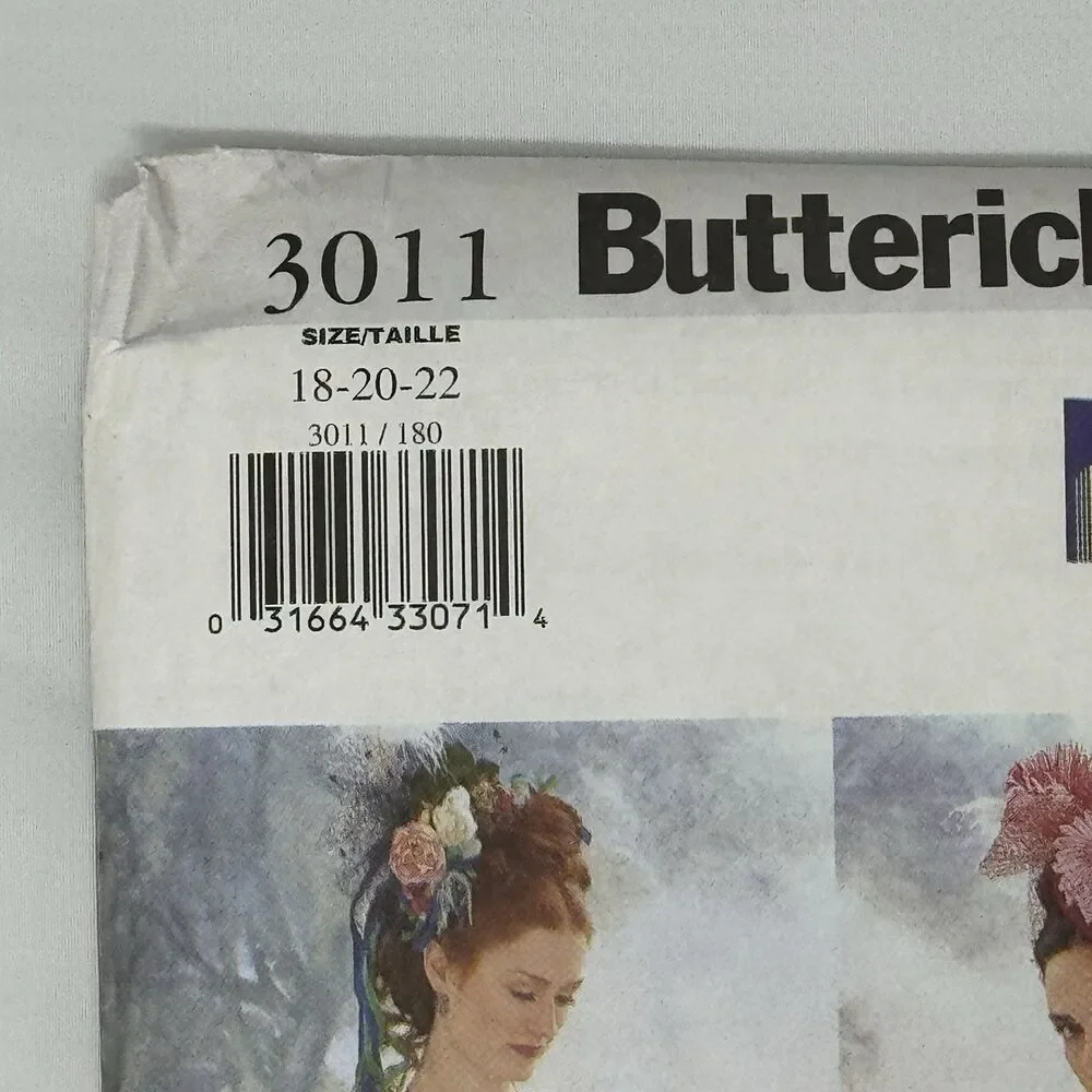 Butterick 3011 Sewing Pattern Edwardian Gown Dress Train Size 18 20 22 History - Picture 3 of 12